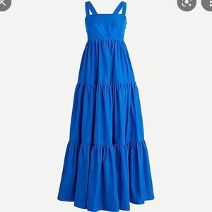 J crew tiered taffeta maxi dress